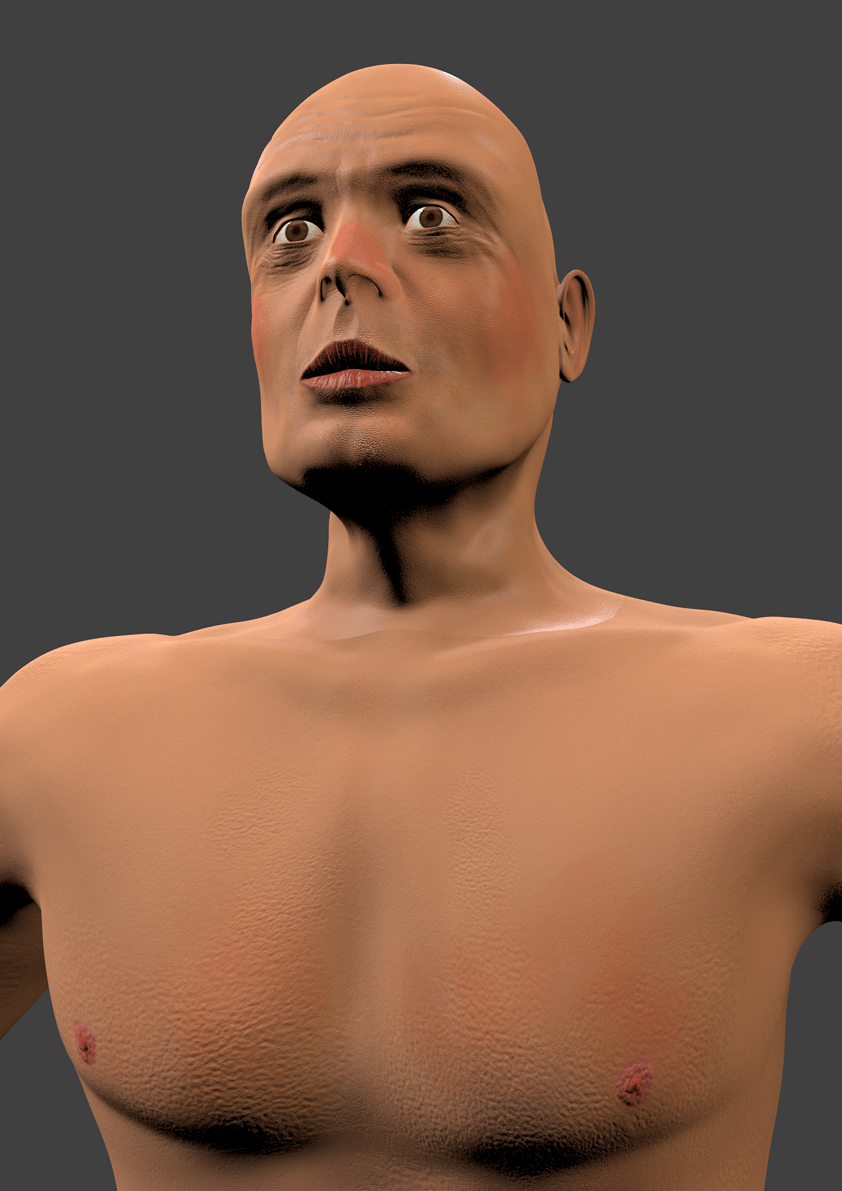 3D Modell Kopf Bumpmap Textur Bild