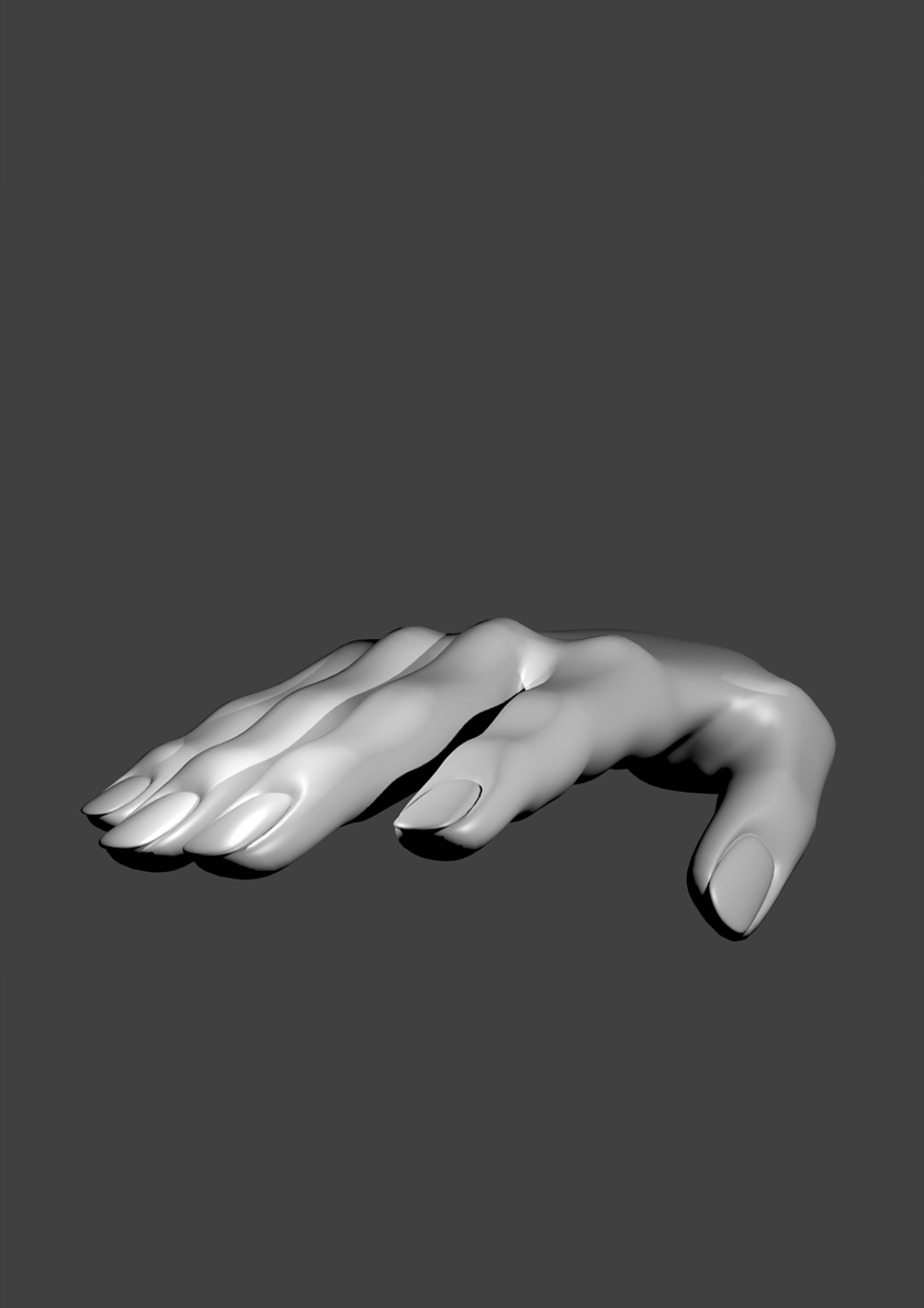 3D Modell Hand Front Bild